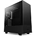 Nzxt H510 Flow - CA-H52FB-01 - Kompaktes ATX Mid-Tower PC-Gaming-Gehäuse - perforierte Frontplatte - Seitenwand aus gehärtetem Glas - Kabelmanagementsystem - Wasserkühlungsbereit - Schwarz