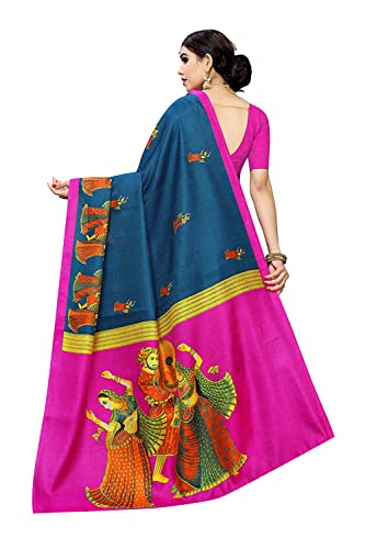 Image of Priyashi Womens Art Silk Printed Saree With Blouse Piece
