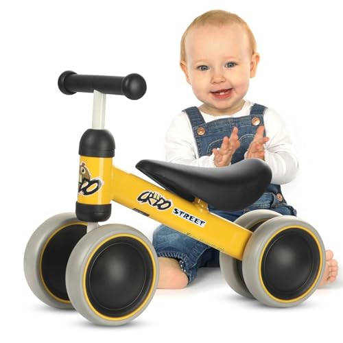 Baby Balance Bike Trike for 1 Years Old Boys Girls 10-24 Month Toys Toddler Balance Bike, 4 Wheels Bicycle Toddler Pre-Bike, First Birthday Gifts