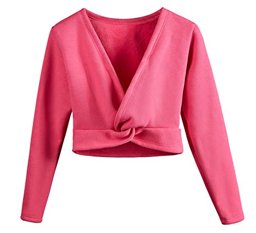 Image of DANSHOW Girls Ballet Wrap Top Long Sleeve Dance Sweater Toddler