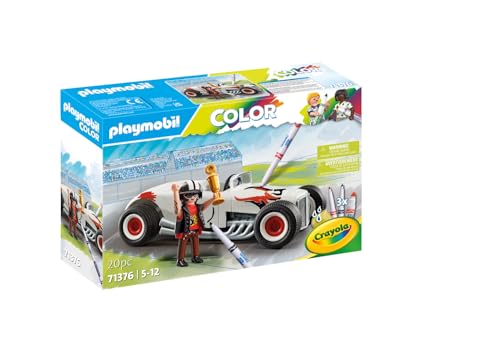 Playmobil 71376 Color Hot Rod, creative colouring fun for car fans with water-soluble markers and numerous accessories - Image 2