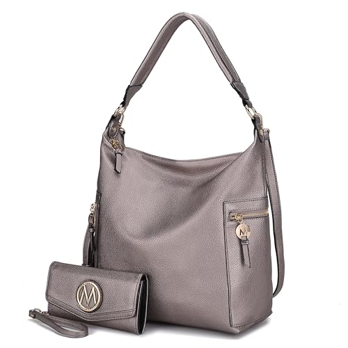 Image of MKF Collection Hobo Bag & Wristlet Wallet for Women, Vegan Leather Shoulder Handbag Messenger Purse Bag by Mia K