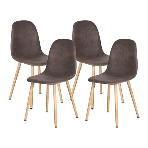 Anrekl Juego De 4 Sillas De Comedor Vintage Para Interiores, Silla De Tela Tecnológica Para Cocina, Comedor, Cafetería, Oficina, Dormitorio, Patas De Haya, Negro, 41 X 50 X 85 Cm Anrekl Juego De 4 Sillas De Comedor Vintage Para Interiores, Silla De Tela Tecnológica Para Cocina, Comedor, Cafetería, Oficina, Dormitorio, Patas De Haya, Negro, 41 X 50 X 85 Cm