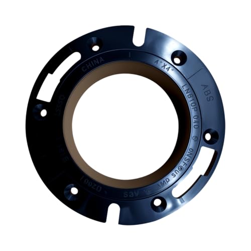 Lesso Level-Fit Straight Centered Closet Flange | 4x4 | ABS