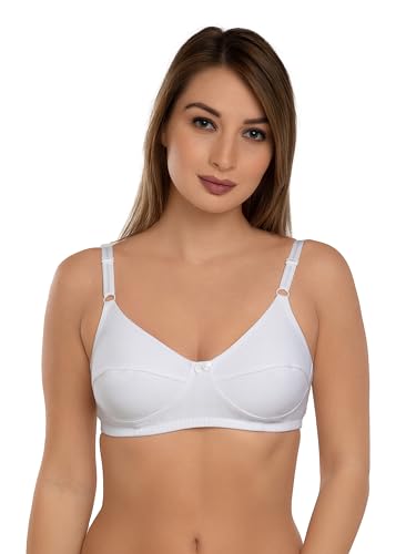 Image of Daisy DEE Women's Cotton Seamed Non-Wired Regular Straps Full Coverage Non-Padded Bra - NSHTL