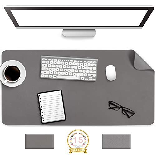 Ysagi Multifunktionale Schreibtischunterlage, ultradünn, wasserdicht, Kunstleder, Mauspad, zweiseitig nutzbar, für Büro/Zuhause Cover