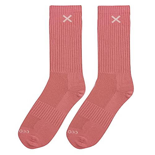 Image of Odd Sox - Basix Heather Athletic Crew Socks - Knit Cotton Cushioned Breathable Arch Support - Unisex Sizing