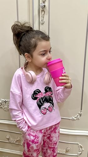 Image of Arshiner Girls 2 Piece Outfits Kids Tie Dye Sweatsuits Set Long Sleeve Shirt and Pants Set Size 5-14 Y