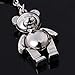 Saccgt Metal Movable Bear Keychain Nice Car for Key Ring Fashion 3D Animal Keyring Lucky Charm Hanging Pendant Gift for Men & W Alloy