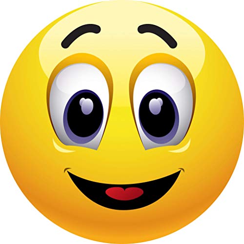 Edition Colibri Smiley Tapis de Souris Rond (Ø 22 cm diamètre) en Caoutchouc spécial extrêmement résistant à la déchirure avec Une Face inférieure Fortement...