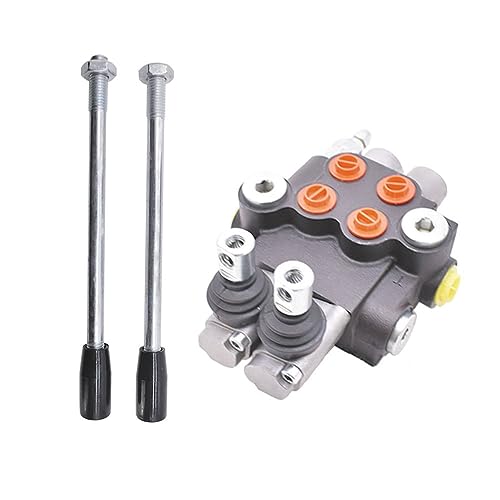 Hydraulic Control Valve, 2 Spool 11 GPM 3625 PSI SAE Ports, Double Acting Hydraulic Valve for Tractors Loaders Log Splitters