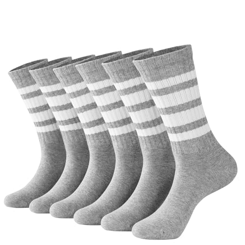 Image of crew socks for women /Men - Retro Sport Socks Breathable Cotton, Seamless Comfort