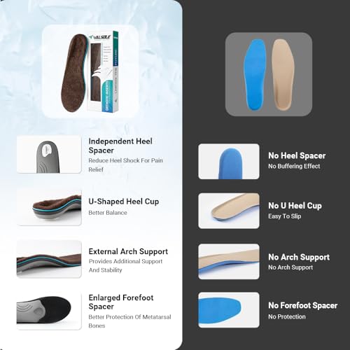 Image of VALSOLE Heavy Duty Support Pain Relief Orthotics - 220+ lbs Plantar Fasciitis High Arch Support Insoles for Men Women, Flat Feet Orthotic Insert, Work Boot Shoe Insole, Absorb Shock with Every Step