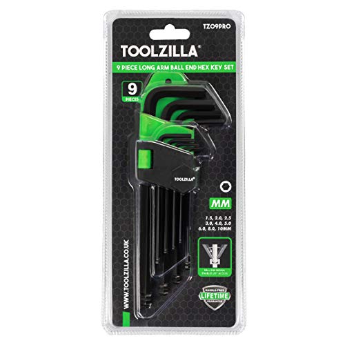 Preisvergleich Produktbild TOOLZILLA Innensechskantschlüssel (Winkelschlüsselsatz) Set 9 Teilig