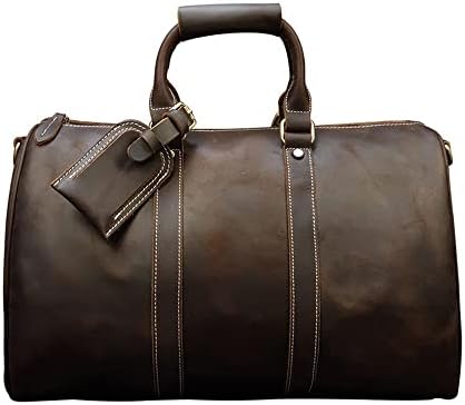 SLNFXC Travel Bag Men’s Retro Handbag Large-Capacity Luggage Bag Shoulder Messenger Bag for Business Trips (Color : D, Size : 22 * 45 * 27cm)