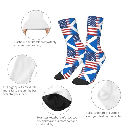SEAEAGLE scotland american flag A Pair Junior Athletic Short Tube Socks Children Calf Tube Socks Short Stockings3