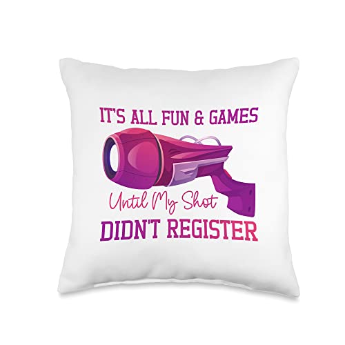 Fun and Games - Kids & Adults Equipment Laser Tag Throw Pillow