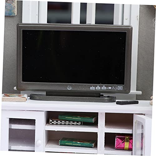 Toyvian 1 Conjunto Casa De Boneca Tv 1 Mobília De Boneca Em Escala 12 Televisão Casa De Bonecas Pequ