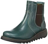 Sohle : Gummi Fly London Damen GORE-TEX SCON058FLY Chelsea Boots, Grün (Petrol), 39 EU
