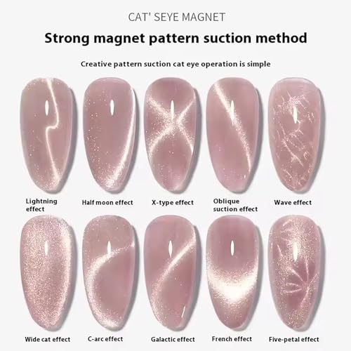 Image of 3 IN 1 Cat Eye Magnet For Nails Cat Eye Gel Nail Polish Magnet Cat Eye Magnetic Nail Polish Wand Multifunctional Nail Art Magnet Manicure Design Tools DIY Salon Accessories