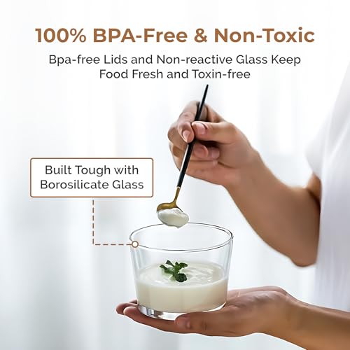 Image of HomeEssentials Premium Borosilicate Glass Jar with Airtight Lid - Small Kitchen Storage Container for Spices, Seeds, and Herbs - Heat-Resistant | Microwave Safe (Pack of 2)