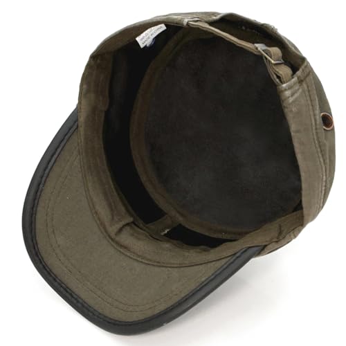 Image of Cadet Army Hat 2 Pieces Flat Top Cap Unisex Military Hat for Women Men