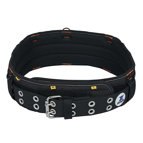 20-222 Heavy Duty Polyester Tool Rig Padded Belt, Black
