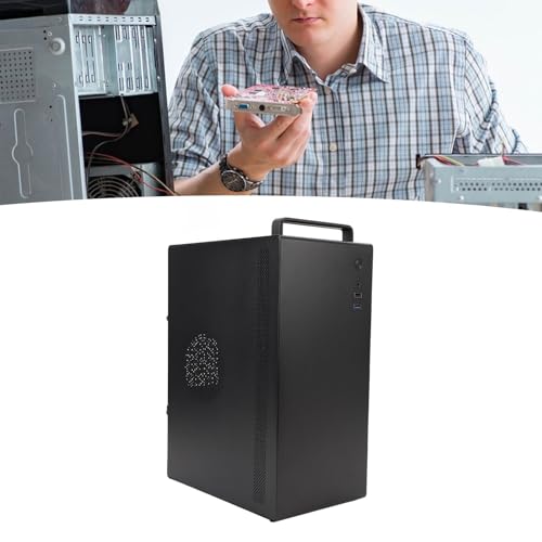 Gabinete de Computadora de Escritorio LICAEVEY, compatible con Micro ATX y ITX, soporte para 4 PCIE, puertos USB 3.0 y 2.0, material de alta resistencia miniatura 2