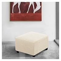 Copri Pouf Rettangolare Elasticizzato - Fodera Lavabile Per Ottomano, Sgabello, Sedia - Foto 12