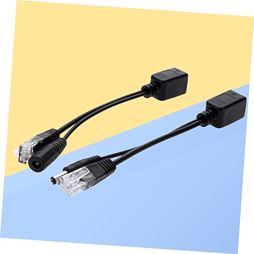 Uonlytech 4 piezas Adaptador Divisor Poe Splitter Cable para CCTV Dc Jack Alcance Poe Injector Kit para Routers WLAN Monitoreo de Seguridad miniatura 6