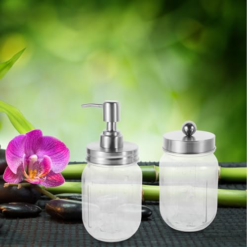 Set de Baño Accesorios contra el Desorden del Lavabo con Dispensador Espumoso y Portacepillos 6