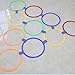 TPAUFY Hopscotchs Rings Game-10 Multi-Colored Plastics Rings for Indoor Or Outdoor Use-Fun Creative Play Set for School Class Training Use
