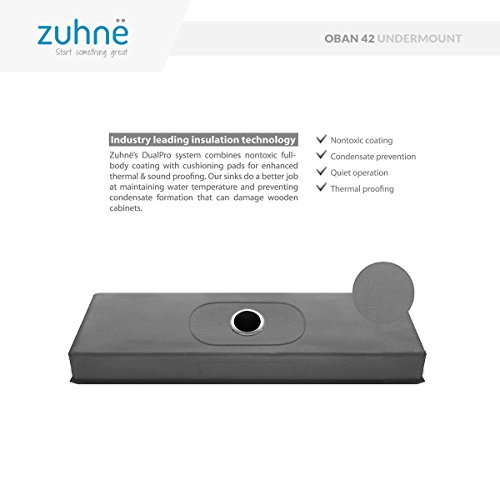 Oban 42 Inch Undermount 16 Gauge Stainless Steel Trough Wet Bar Or Prep Sink By Zuhne #TOP3