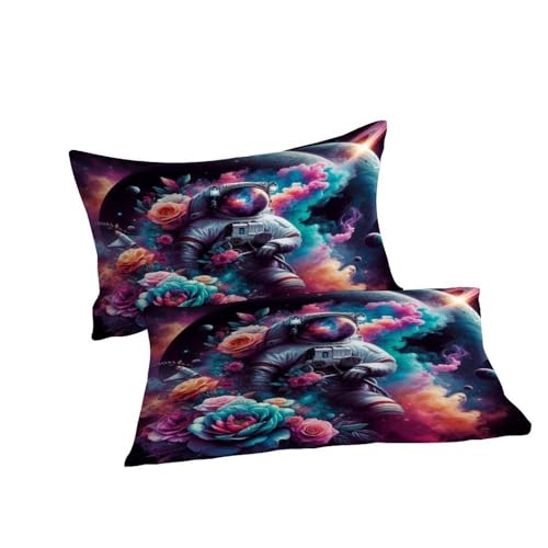 Housse de couette 3D ciel étoilé respirante et anti-plis en microfibre durable