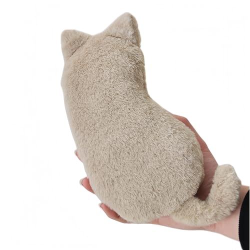IN Chenthy Kawaii Cat Plush Pouch Soft Aesthetic Storage Bag for Desk & Travel Cute Multi-Purpose Zipper Organizer for Small Accessories Cosmetic & Everyday EssentialsBrown