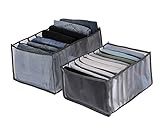 Kleideraufbewahrung aus Mesh, 2STK Unterwäsche Organizer, Ordnungssystem Kleiderschrankb für Jeans, Hosen, Leggings, T-Shirt, BHs, Socken, Krawatten, Schals