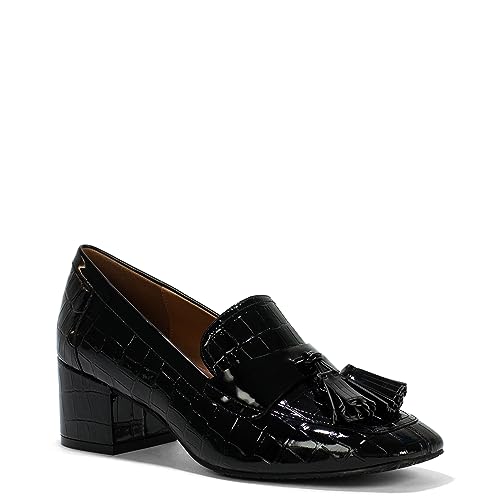 Image of Donald Pliner Women's Kressida Dress Loafers, 2 inch Block Heels for Women, Slip-On Heels for Women