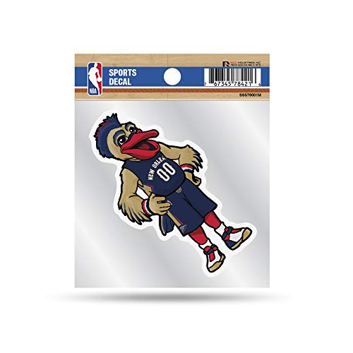Rico Industries NBA New Orleans Pelicans Mascot 4"x4" Small Style Decal