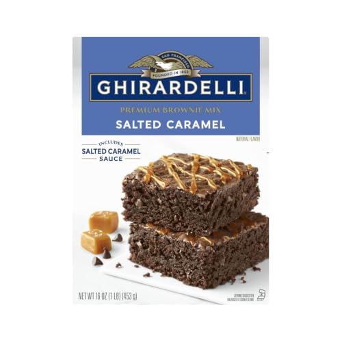 Image of Ghirardelli Brownie & Cookie Mix Variety Pack, 5 Flavors - Walnut (17 oz), Caramel Turtle (18.5 oz), Salted Caramel (16 oz), Dark Chocolate Chip Cookie (16.75 oz) & Double Chocolate (18 oz) (Variety Pack)