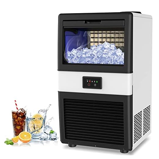 LifePlus Commercial Ice Maker Machine Under Counter Produce 70LBS of Ice in 24 Hrs with 10LBS Ice Bin Capacity Freestanding Automatic Ice Cube Maker Perfect for Bars Coffee Shops Home Office
