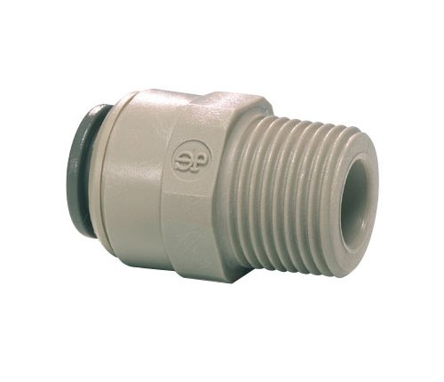 Conector rápido John Guest recto macho 3/8" rosca 1/4" tubo Cover