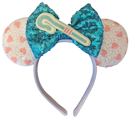 Image of CLGIFT Silver Bridal Minnie Ears,I Do Minnie Wedding, Wedding minnie Ears, Silver Sequin Minnie Ears, Rainbow Sparkle Mouse Ears,Classic Red Sequin Minnie Ears (All silver)