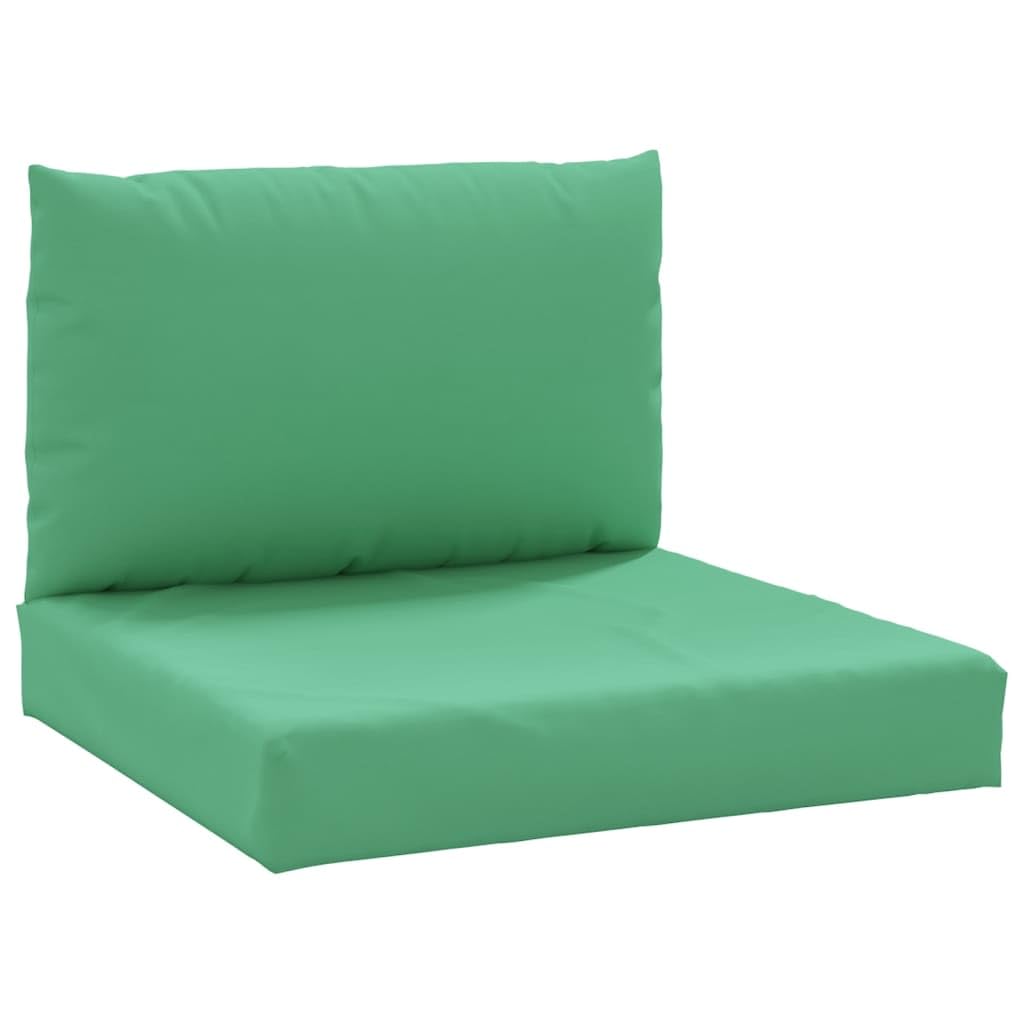 vidaXL 2X Cuscini per Divano su Pallet Spessi Eleganti Morbidi Resistenti Arredi per Esterni Tessili Decorativi Verde in Tessuto Oxford