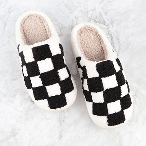 RIAH FASHION Women's Fuzzy Slippers Plush Cozy House Shoes - Indoor Slip on Warm Fleece Slipper2