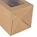 Juvale Single Cupcake Boxes with Inserts for Bakery - Individual Kraft Paper Packaging Containers for Dessert and Candy Apple (3.7 Inch) - 50-Pack Cupcake Containers