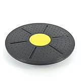 QTANZIQI Versión de Entrenamiento de Equilibrio, Tabla de Equilibrio, Disco de rotación de 360 ​​Grados, ejercitador de torsión de Cintura Redonda, Equipo de Fitness (Amarillo)