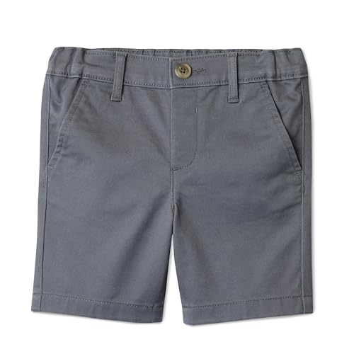 Image of Amazon Essentials Boys and Toddlers' School Uniform Woven Flat-Front Shorts with Elastic Waist