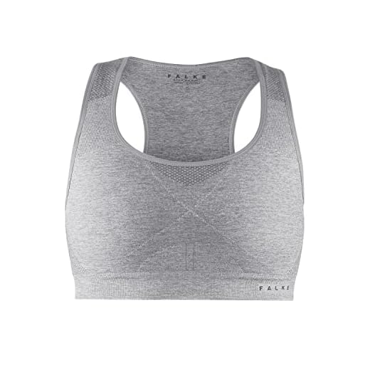 FALKE Damen Madison Melange Low Support W Sb Sport BH, Grau (Grey-heather 3757), XS EU