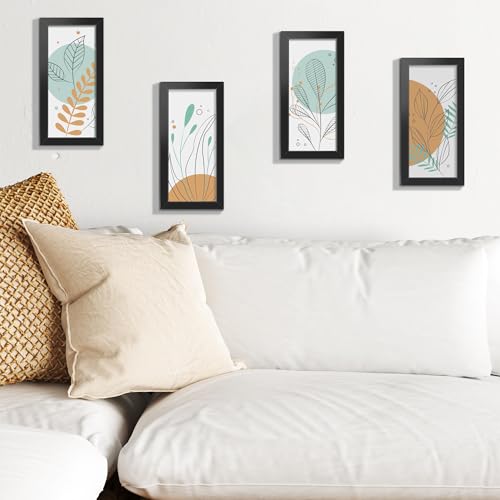 LaVie Home 4x8 Picture Frame for Wall Display, 4x8 Black Picture Frame with HD Plexiglas, 4 x 8 Frame 1 Pack, Display Frame for Vertical or Horizontal, Classic Collection
