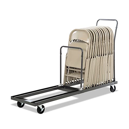 Alera Chair And Table Cart, 20-3/4W X 50-5/8D To 75-3/8D, Black #TOP1